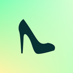 Elegant high heel shoe vector icon