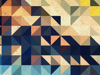 Blue, yellow , brown and black triangle abstract background illustration