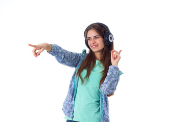 Young woman in headphones 