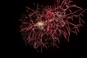 Detailed spider-web fireworks