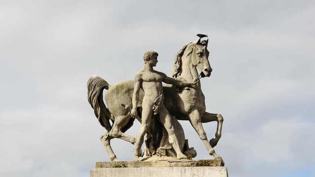 Time Lapse of Roman / Greek Statue in Paris France