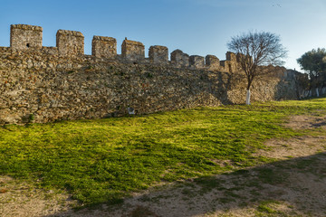 Fototapeta na wymiar Ruins of fortress in Kavala, East Macedonia and Thrace, Greece