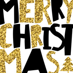 Merry Christmas Greeting Background And Christmas Tree