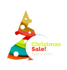Geometric Christmas sale or promotion ad banner