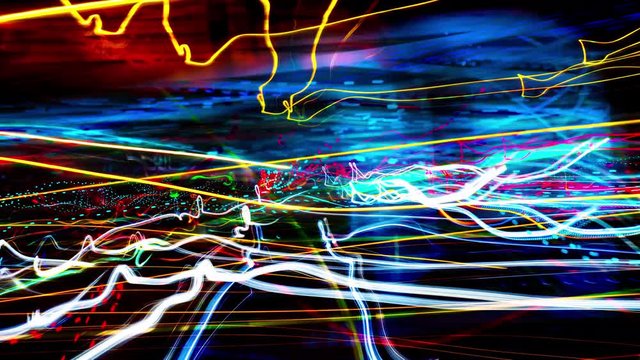 Long Exposure of  Lights at Night - Experimental Video