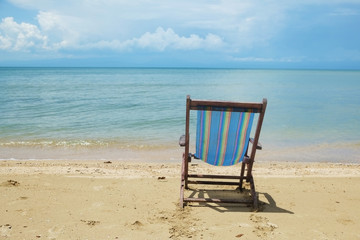 Colorful wooden beach chair