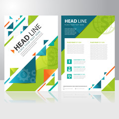 Abstract Triangle Business Brochure Flyer design vector template