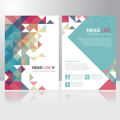 Abstract Triangle Business Brochure Flyer design vector template