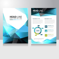 Abstract Triangle Polygon Business Brochure Flyer design vector template
