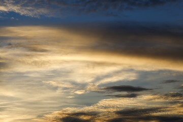 Naklejka na ściany i meble Sunset sky and cloud evening background.
