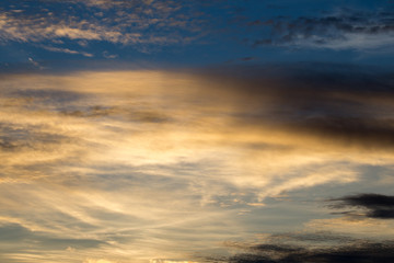 Naklejka na ściany i meble Sunset sky and cloud evening background.