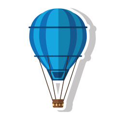 Obraz premium Hot air balloon icon. transportation vehicle travel and trip theme. Isolated and colorful design. Vector illustration