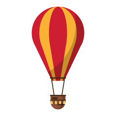 Hot air balloon icon. transportation vehicle travel and trip theme. Isolated and colorful design. Vector illustration