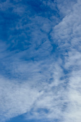 white clouds in the blue sky