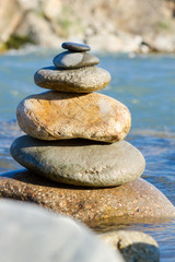 The stones of the pyramid, symbolizing Zen, harmony, balance