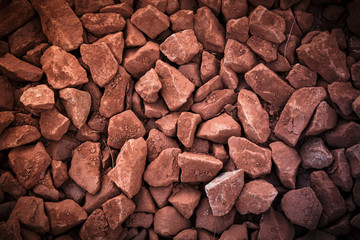 red rock Railway Tracks , stone background vintage filter