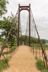 Beautiful of rope bridge in Kaeng Krachan National Park, Phetcha