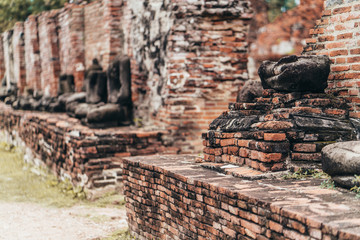 Worship of Thailand,Worship of Thailand,Buddha statue,History of Thailand,Buddha statue Temple of Ayutthaya Province. Ayutthaya Historical Park, Thailand 