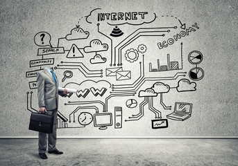 Businessman without head