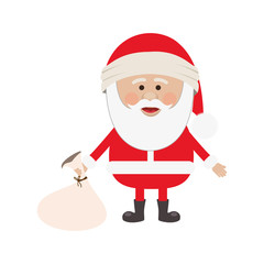 santa claus cartoon icon image vector illustration design 