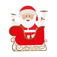 santa claus cartoon icon image vector illustration design 