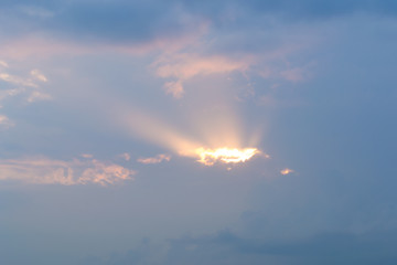blue sky background with tiny clouds