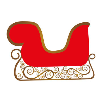 embellished sleigh icon image vector illustration design 