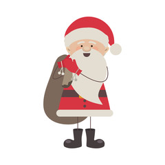 santa claus cartoon icon image vector illustration design 