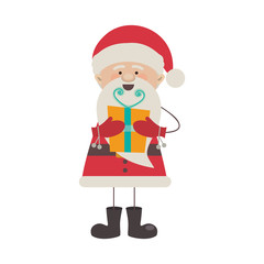 santa claus cartoon icon image vector illustration design 