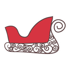 sleigh christmas icon image vector illustration design