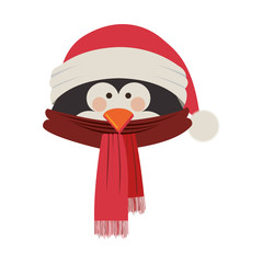 penguin christmas icon image vector illustration  design