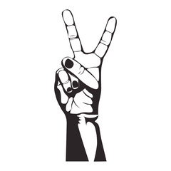 counting two hand gesture icon image vector illustration 
