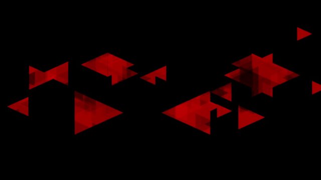 Tech red black motion background with geometric triangles. Video animation Ultra HD 4K 3840x2160