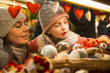 Deurstickers Christmas market © NikonSteff