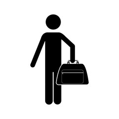 traveler or passenger icon image vector illustration 