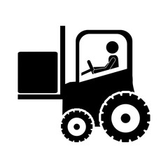 package delivery worker icon image vector illustration 