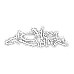 Merry christmas and happy new year 2017, hand drawn Dotwork . Handmade vector calligraphy for your design