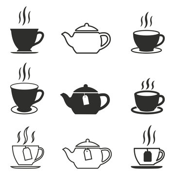 Tea icon set.