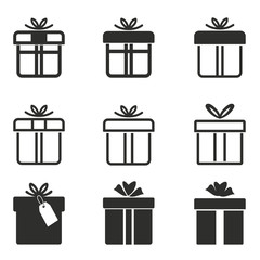 Gift Box icon set.