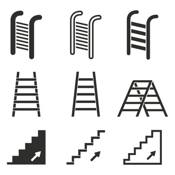 Ladder icon set.