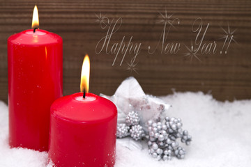 candles Christmas and happy new year