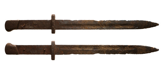 German rusty bayonet knife from the Second World War