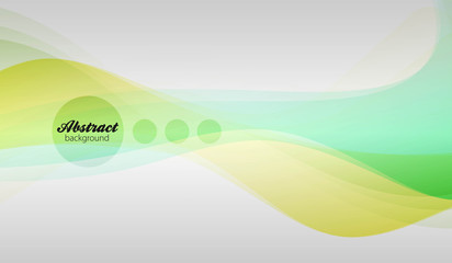 Abstract vector background, transparent waved lines for brochure