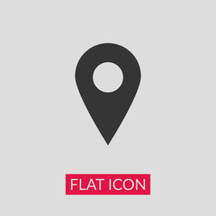 Map pointer icon. GPS location symbol.