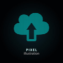 Upload - pixel illustration.