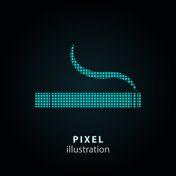 Smoke - pixel illustration.