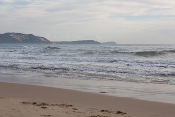 Fototapeta na wymiar beautiful landscape summer sea with sand beach