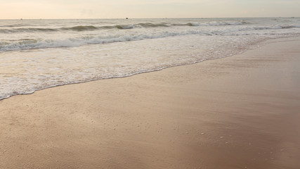 Fototapeta na wymiar beautiful landscape summer sea with clean sand beach