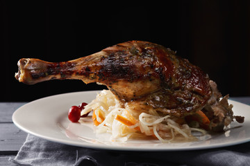 Duck confit closeup