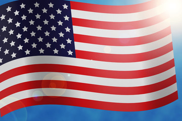 Fototapeta premium USA Flag Elections in America